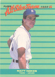 1988 Fleer All-Stars Baseball Cards    001      Matt Nokes